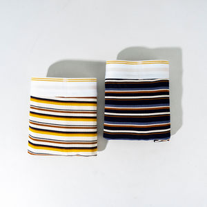 Calzoncillos masculinos de alta calidad, ropa interior con cintura elástica, bóxer de algodón orgánico a rayas, bóxer de ángulo plano para hombre - Product Image 3