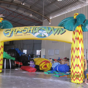 Puerta inflable con forma de palmera para eventos de venta y publicidad comercial al aire libre - Product Image 1