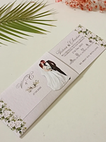 Carte d'invitation coulissante |   Carte d'invitation à tirer |   Carte d'invitation enroulable, invitation de mariage animée en 3D, invitation de mariage coulissante