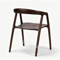 Chaises de salle à manger en bois massif de noyer moderne, durables et faciles à nettoyer, pour la maison, les restaurants, les hôtels et les cafés