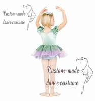 Nouvelle robe de ballet de danse mini jupe en velours pour fille.