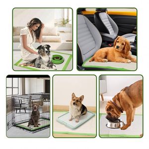 Vente en gros de tapis absorbants pour animaux de compagnie, imperméables, écologiques, grande taille 28*34 pouces, 6 couches, haute absorption, avec coutures latérales - Product Image 3