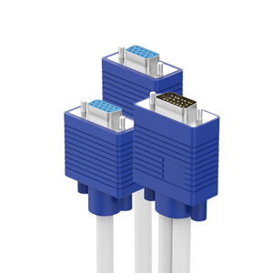 Nouveau câble VGA 3 + 6 <span class=keywords><strong>double</strong></span> anneau magnétique en cuivre pur VGA 1/2 VGA 1 en 2 sorties HD câble de distribution d'affichage vidéo - Product Image 5