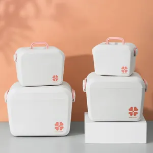 Hausgebrauch Plastik tragbar Medizinbehälter Multifunktions-Sandbox Erste-Hilfe-Satz