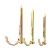 Collier de serrage en U en acier zingué pour tuyaux métriques avec filetage fin et tige lisse pour PVC, PPR, ciment et clous de type standard