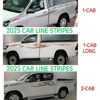Accessoires pour pick-up : Autocollants de carrosserie, décalcomanies en vinyle pour camion, autocollant d'échappement latéral pour Toyota Hilux 2025