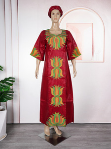 <span class=keywords><strong>Robe</strong></span> Dashiki Africaine Grande Taille pour Femme PROMISTAR, Broderie Polyester Col V, Strass, Imprimé <span class=keywords><strong>Wax</strong></span> Africain <span class=keywords><strong>Bazin</strong></span> Riche - Product Image 6
