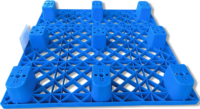 Palette en plastique injecté utilisable avec chariot élévateur, palette moulée par injection personnalisée pour l'entreposage en usine et en entrepôt