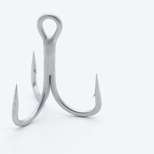 Hameçon triple renforcé 5X pour la pêche en eau salée <span class=keywords><strong>Black</strong></span> <span class=keywords><strong>Diamond</strong></span> 6066, modification de leurre, hameçon jig, hameçon d'ancrage épaissi pour la pêche en haute mer - Product Image 1