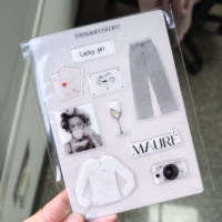 Autocollant Epoxy en Résine Vinyle Dessin Animé Personnalisé Enfants Rond Logo Transparent Dôme Imperméable Autocollants Epoxy 3D