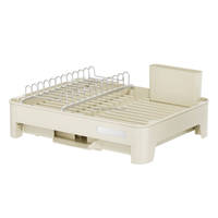 WIREKING Égouttoir à vaisselle extensible en aluminium grande capacité pour 10 assiettes, organisateur de cuisine antirouille avec emballage plat