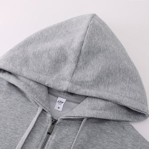 Sudadera de lujo con diseño personalizado, logotipo bordado, fabricante de sudaderas con cremallera, sudadera de algodón grueso con cremallera para hombre - Product Image 4