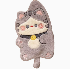 Toalla de <span class=keywords><strong>Mano</strong></span> Suave Bordada de la Serie Lucky Cat, Colgante, con Diseño de Dibujos Animados, Súper Absorbente, de Secado Rápido, Pequeña, Cuadrada, No Desprende Pelusas, Gruesa - Product Image 3