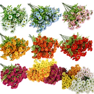Bouquets de marguerites artificielles en soie pour mariage, décoration de la maison, arrangements au sol B353 - Product Image 1