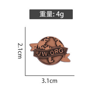 Sming pin JW ORG Monogram Enamel pin lencana Lapel pin bros wanita pria Aksesori Perhiasan untuk hadiah - Product Image 6
