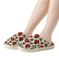 Chaussons classiques unisexe en coton écologique légers style hôtelier, décontractés et plats à enfiler pour l'intérieur, automne/hiver