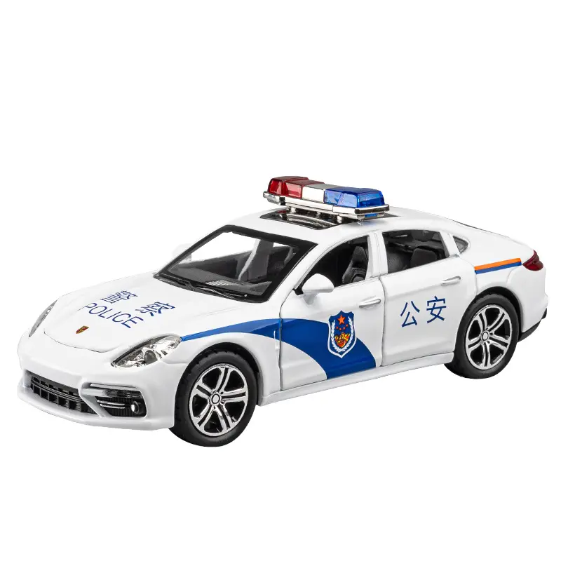 Offerta speciale di simulazione ragazzo auto della polizia 1:32 modello di ambulanza giocattolo suono e luce gestirà bambini regalo display per il bambino