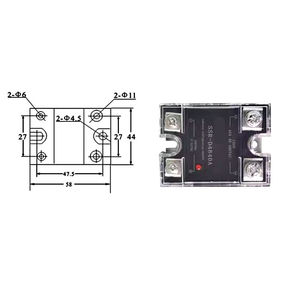 โซลิดสเตตรีเลย์เฟสเดียว 40A DC ควบคุม AC SSR-40DA 480VAC SSR-D4840A 1D4840 - Product Image 6