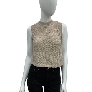 <span class=keywords><strong>Pull</strong></span> fin décontracté en <span class=keywords><strong>tricot</strong></span> à col rond <span class=keywords><strong>sans</strong></span> manches pour femmes/filles - Product Image 1