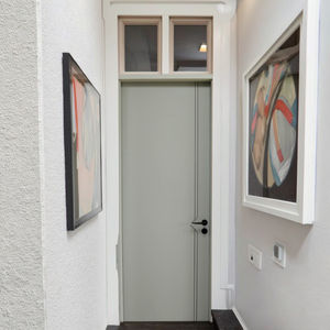 JX Portes intérieures modernes en bois écologique avec cadres prémontés décoratifs en bois WPC pour le salon Installation facile - Product Image 4