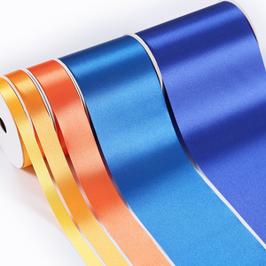 Pita Rambut Satin Poliester Daur Ulang Satu Sisi Berkualitas Tinggi 4cm 1.5 Inci 100 Yard Warna Sesuai Pesanan Cetak Kustom Gulungan Wenko - Product Image 3