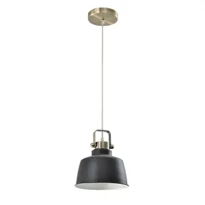 Hotel Decoratieve Nordic Hanger Licht Zwart Metalen Plaat Hanglamp Voor Thuis