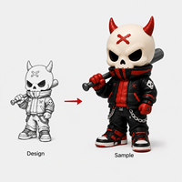Figurines miniatures en PVC personnalisées fabriquées en usine, modèles de collection de personnages de films d'horreur, figurine d'action squelette streetwear
