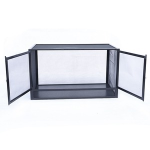 Cage en maille pour animaux de compagnie <span class=keywords><strong>PAYI</strong></span>, style horizontal, en alliage d'aluminium, porte en acrylique, terrarium rectangulaire pour caméléons, ventilé, pour reptiles - Product Image 5
