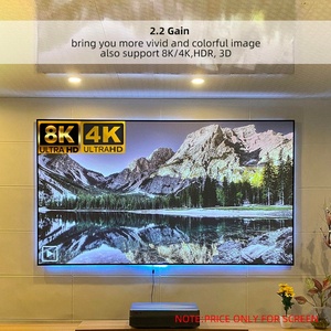 Pantalla Fresnel HaoMing16 9 con Marco para Luz Diurna en el Hogar, Pantalla para Proyector UST que Repele la Luz Ambiental 3D 4K - Product Image 2