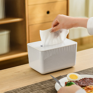 Tissue Box White Plastic Free Standing Multipurpose For Home Office Hotel Restaurant Use - Product Image 2