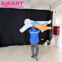 Modèle d'avion gonflable décoratif de taille personnalisée, ballon gonflable en forme d'avion pour la publicité