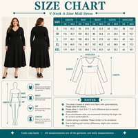 Robe en viscose tricotée opaque 280 GSM, grande taille, coupe trapèze, douce et élégante, col en V, manches longues, longueur midi, pour femme, avec logo personnalisé OEM