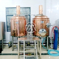 Offre Spéciale 7bbl rouge cuivre fermenteur double couche bière cuves de fermentation