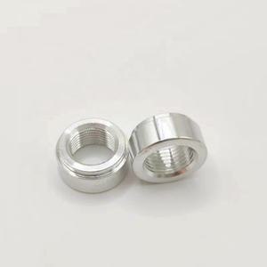 Benutzer definierte Aluminium-Halb kupplung Bung Based Steel Upper Ball Joint Sleeve Stufened Weld Bung Trachea Mutter 1/8 1/4 3/8 1/2 3/4 NPT - Product Image 4