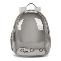 Mochila Transparente para Mascotas, Bolsa de Viaje Tipo Cápsula con Orificios de Ventilación, Gran Capacidad, Cierre de Cremallera, Carga Máxima de 7 kg para Gatos y Perros
