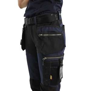 BLAKLADER - 711513438699D20 Pantalones artesanos de mujer elásticos Azul marino oscuro/Negro-PANTALÓN DE TRABAJO EAN 7330509800737 - Product Image 4