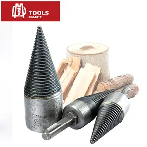 DAMING SDS Hex Shank Easy Use Steel Cones Solid Log Firewood Screw Splitter Drill Bit For Wood