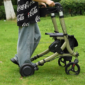 Rollator Jalan listrik dapat dilipat, perlengkapan terapi rehabilitasi mobilitas orang tua yang ditingkatkan dan ringkas - Product Image 1