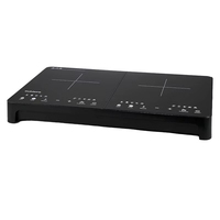 Cuisinière électrique double zone à deux brûleurs 2000W+2000W, économie d'énergie, avec écran tactile coulissant, appareils électroménagers