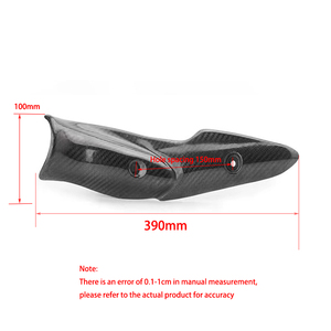 Tuyau de liaison intermédiaire d'échappement de <span class=keywords><strong>moto</strong></span>, protection thermique en fibre de carbone, coque anti-brûlure, compatible avec <span class=keywords><strong>Kawasaki</strong></span> Z900 Ninja <span class=keywords><strong>900</strong></span> - Product Image 3