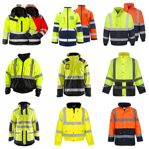 Invierno Cálido impermeable abrigo de alta visibilidad ingeniero caldera mecánica construcción trabajo chaqueta Hi Vis reflectante trabajador ropa de trabajo - Product Image 4