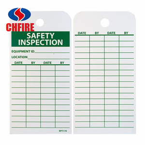 Etichetta Personalizzata per Estintore, Tag in PVC Impermeabile per Registrazione Ispezione Attrezzature Antincendio con Foro Preperforato - Product Image 6
