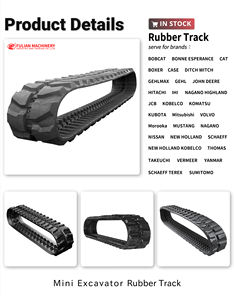 190*72*37 <span class=keywords><strong>190x72x37</strong></span> telaio sottocarro in gomma per parti di escavatore Takeuchi TB 007 - Product Image 5