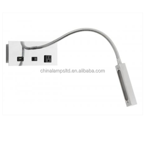 Lampe murale LED d'intérieur moderne 3W pour la lecture, lampe de chevet flexible à col de cygne avec corps en aluminium pour hôtel, maison, villa, chambre à coucher - Product Image 1