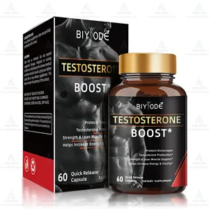 BIYODE testosterona mejora masculina al por mayor marca muscle Power Booster suplemento sanitario cápsulas