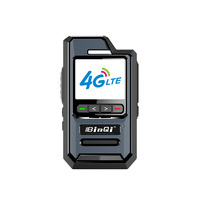 Walkie Talkie BinQi con Precio de Fábrica, Radio 4G, Conmutación Automática de Red 2G 3G 4G, Batería de Gran Capacidad, Color Negro