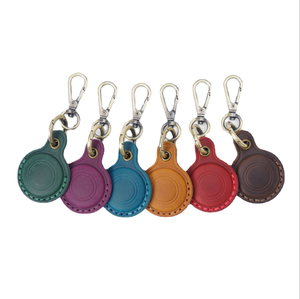 Funda protectora de cuero genuino con llavero y localizador antipérdida, soporte para AirTag con etiqueta Crazy Horse, disponible para envío transfronterizo - Product Image 5