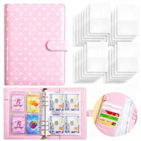 Carnet de budget à 6 anneaux en cuir PU à pois macaron A5, avec enveloppes pour espèces et planificateur financier – Meilleures ventes