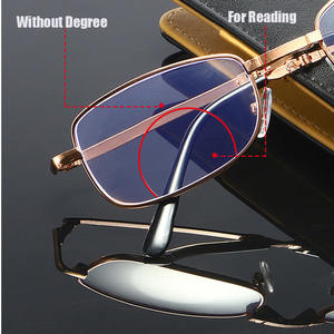 Nuevo vidrio de lectura <span class=keywords><strong>presbicia</strong></span> de moda ultraligero doblado <span class=keywords><strong>gafas</strong></span> de lectura de doble luz Anti luz azul plegable y llevar con estuche - Product Image 4