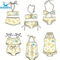 Maillots de bain personnalisés pour enfants : Tankini une pièce personnalisé pour filles, Rashguard à manches longues pour garçons, Tenues de bain pour enfants avec volants et bordures contrastées
